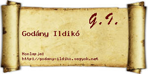 Godány Ildikó névjegykártya