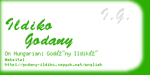 ildiko godany business card